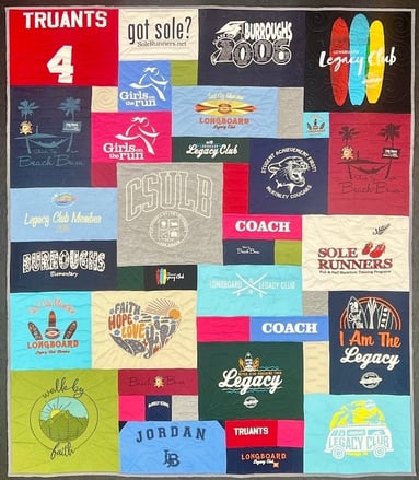 T-shirt Quilt made by Too Cool T-shirt Quilts