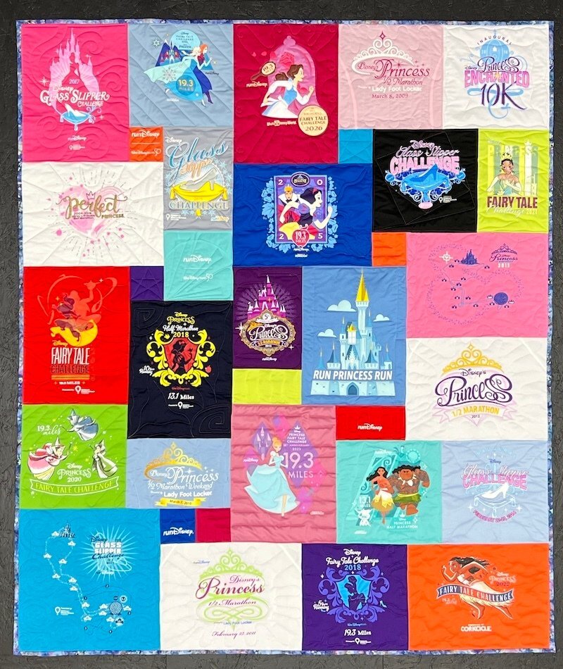 runDisney T-shirt Quilt by Too Cool T-shirt Quilts
