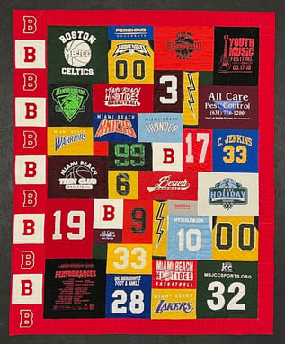 varsity letters can be used in a Too Cool T-shirt Quilt