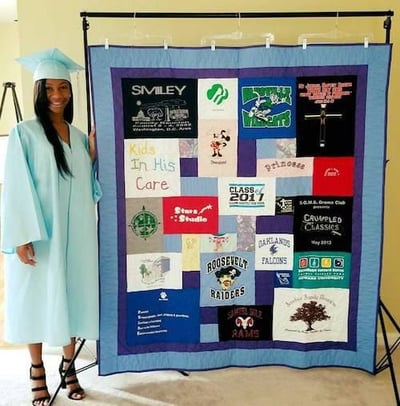 Kaylas Graduation Tshirt Quilt by Too Cool T-shirt Quilts