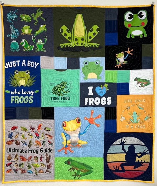 Kelly made this T-shirt quilt