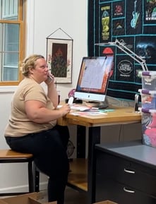 Kims on the phone