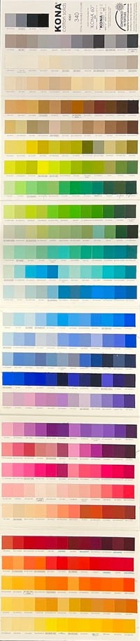 Kona color card fabric