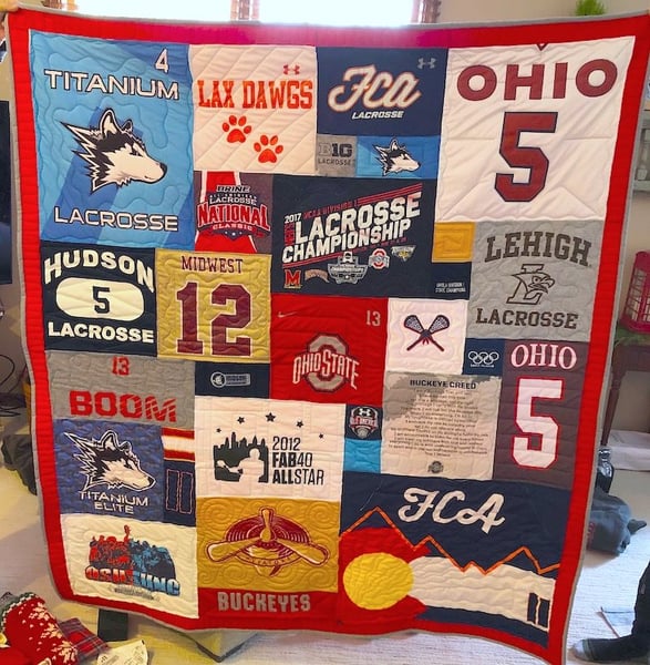 Lacrosse and other Ohio T-shirt Too Cool T-shirt quilt