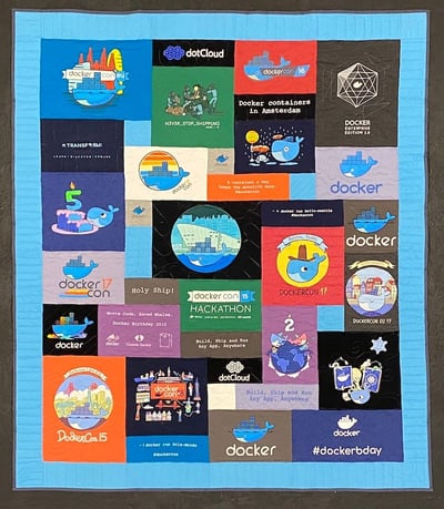 An awesome T-shirt quilt made by Too Cool T-shirt Quilts