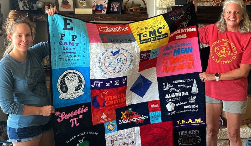 Math Themed T-shirt Quilt by Too Cool T-shirt Quilts
