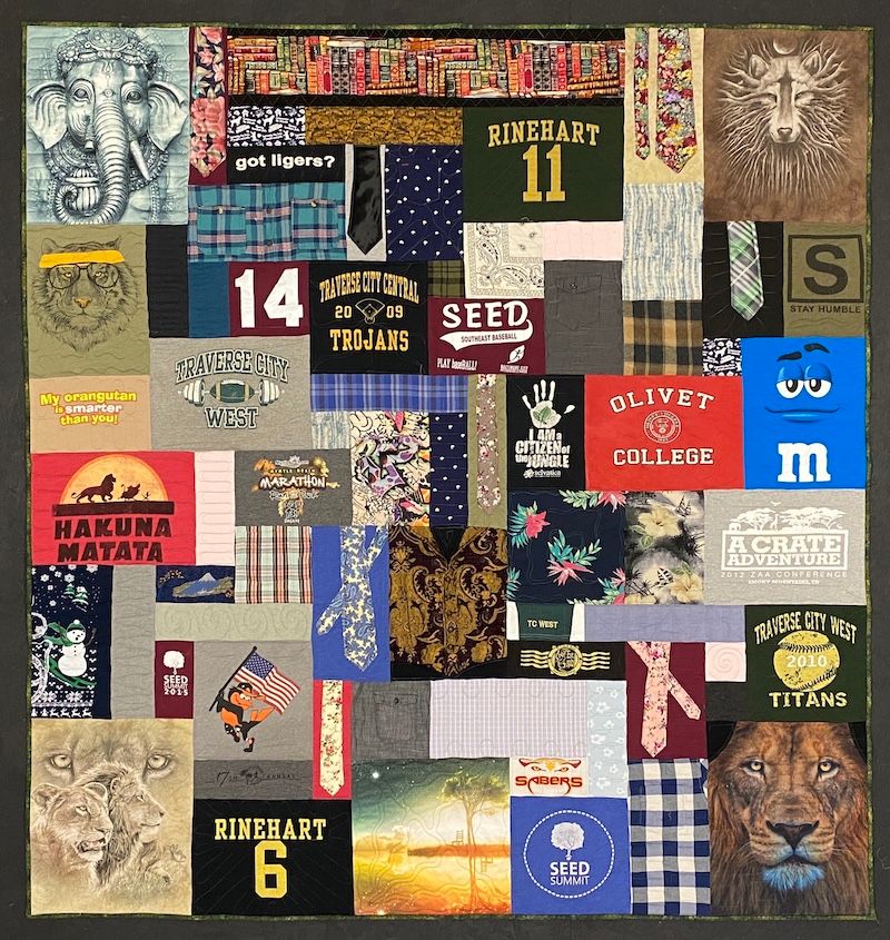 Memorial quilt includes neckties 