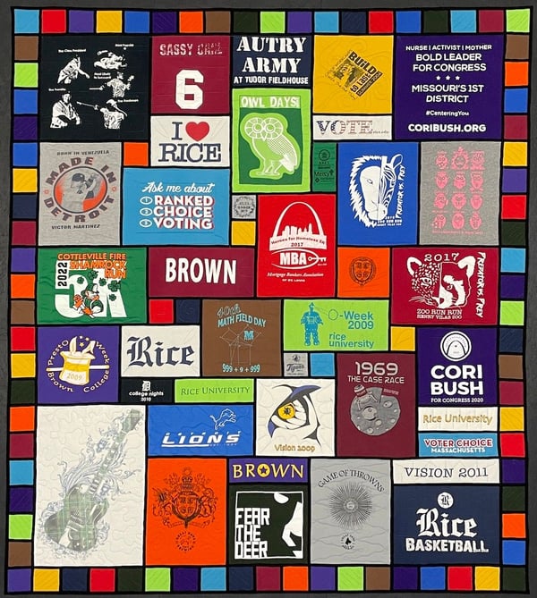 Nice stained glass T-shirt Quilt by Too Cool T-shirt Quilt
