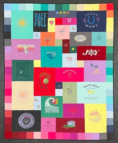 Life is Good T-shirt quilt by Too Cool T-shirt Quilts