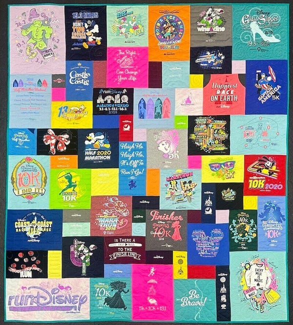 runDisney T-shirt Quilt  by Too Cool T-shirt Quilts