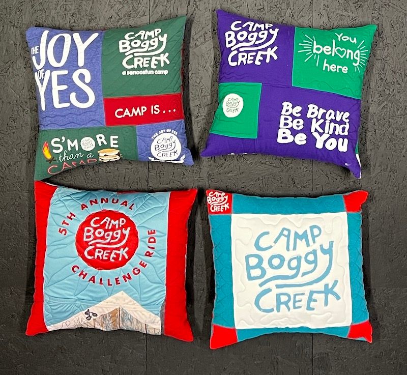 4 Pillows by Too Cool T-shirt Quilts