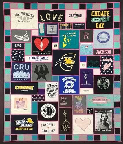 Pink Stained Glass T-shirt quilt - Too Cool!