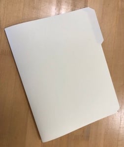 Plastic file folder for making templates