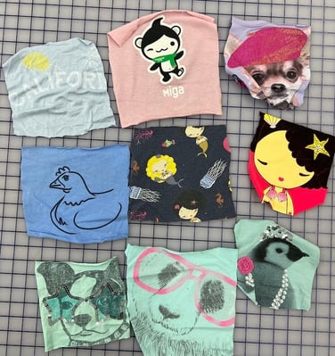 Pre cut T-shirt blocks for a T-shirt Quilt