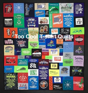 running race quilt by Too Cool T-shirt Quilt