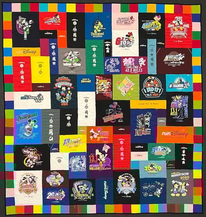 runDisney T-shirt Quilt  by Too Cool T-shirt Quilts