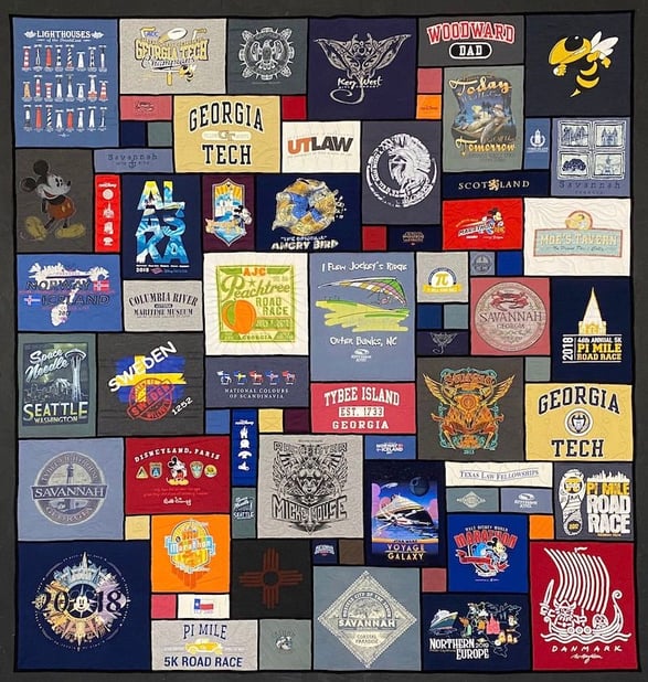 Georgia Stained-glass T-shirt quilt by Too Cool T-shirt quilts