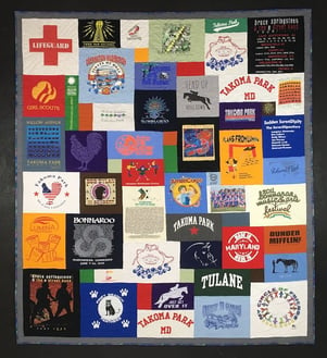 A "Life is my life" T-shirt quilt