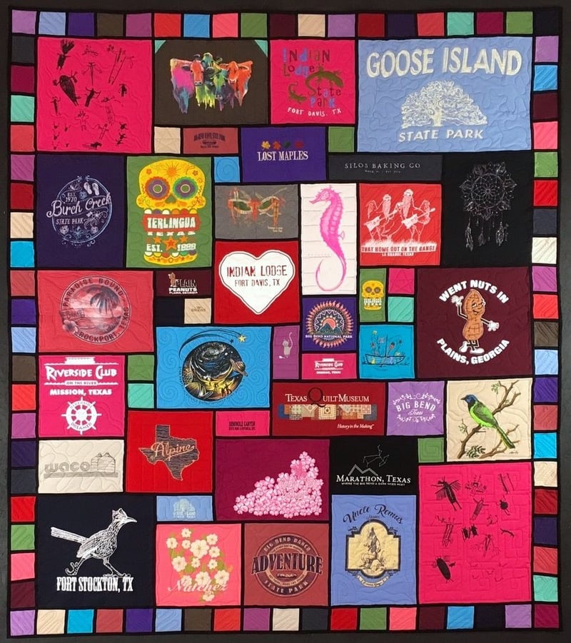 The first stained glass T-shirt quilt