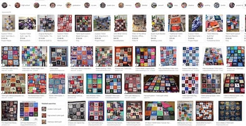 T-shirt quilts on the internet