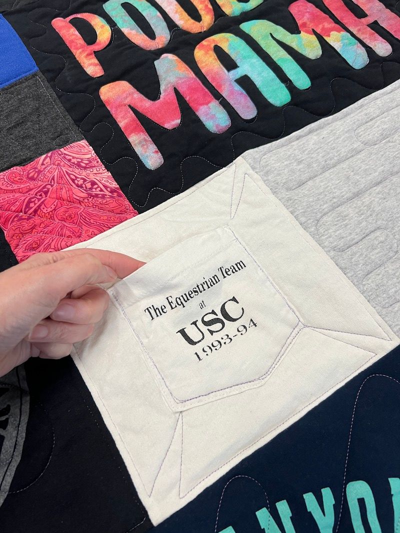 Text on pocket