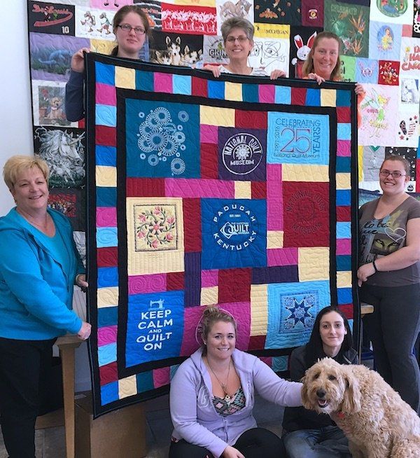 The gang at Too Cool T-shirt Quilts