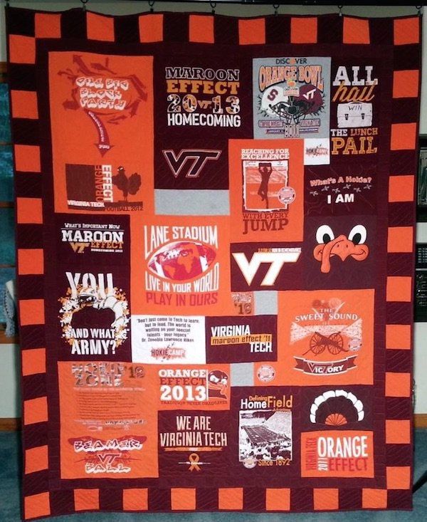 Virginia Tech T-shirt Quilt