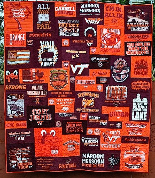 Virginia Tech T-shirt Quilt