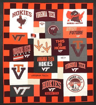 Virginia tech T-shirt quilt