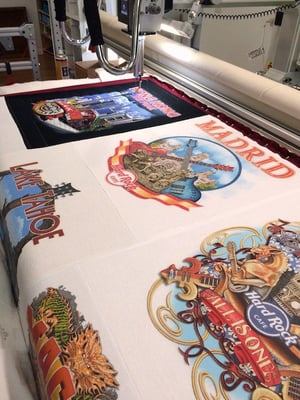 Quilting a Hard Rock Cafe T-shirt Quilt by Too Cool T-shirt Quilts