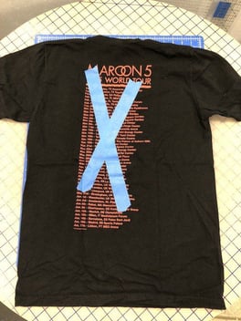 X out what you don't want used in your T-shirt quilt