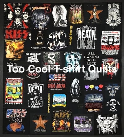 all black band concert T-shirt quilt. 