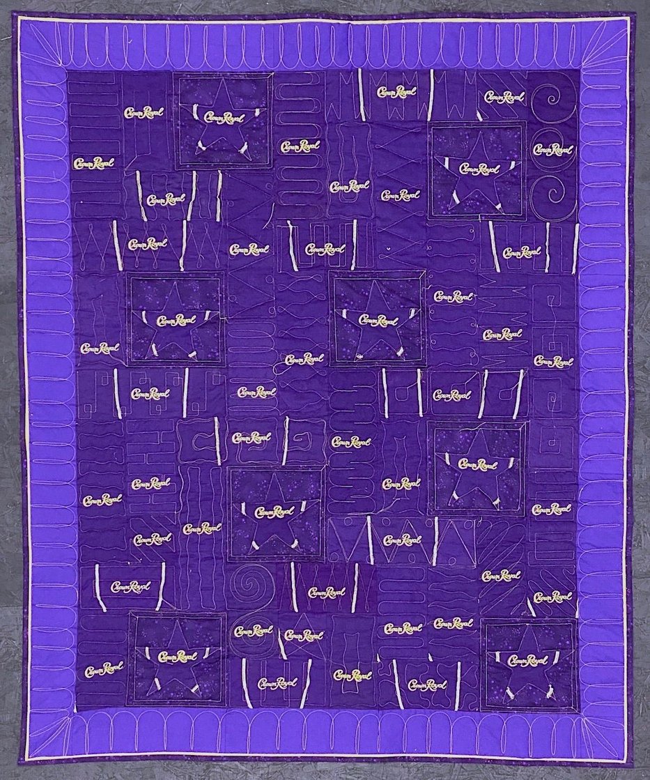 all purple crown royal quilt dark