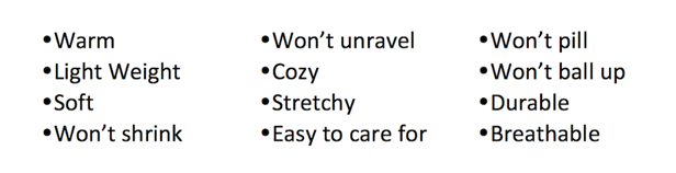 attributes of fleece