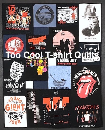 Rock Band concert T-shirt quilt