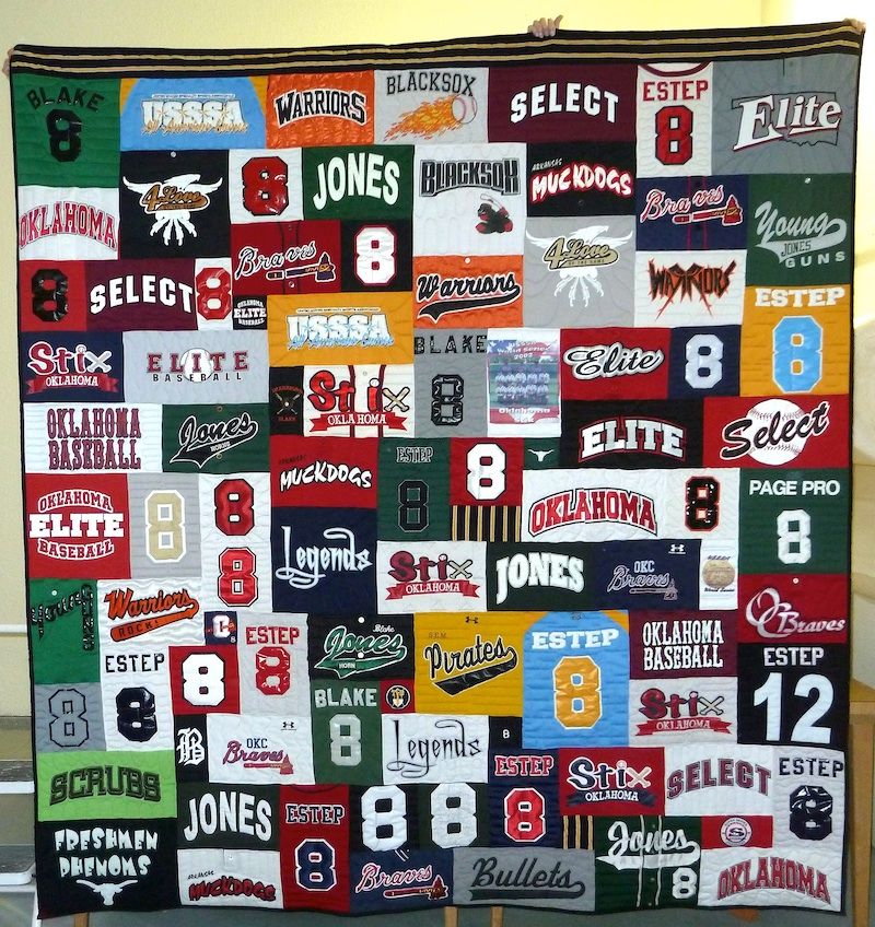 Baseball t shirt quilt outlet