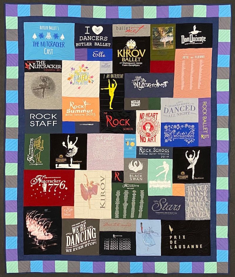 beautiful border on a Too Cool T-shirt Quilt