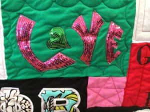 sequence on a T-shirt in a quilt by Too Cool T-shirt Quilts