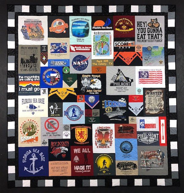 boy scout quilt made by Too Cool T-shirt Quilts