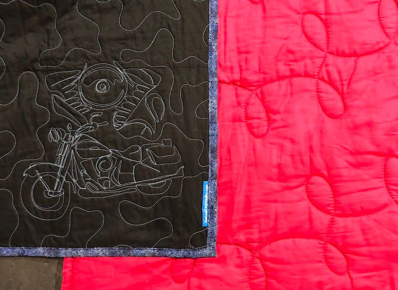 compare quilting on a Too Cool Quilt with a campus quilt