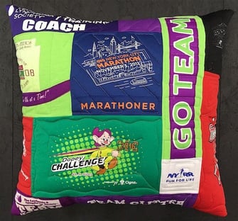 disney pillow runDisney T-shirt quilt by Too Cool T-shirt Quilts