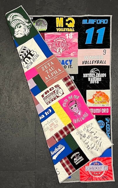 Double sided T-shirt Quilt  by Too Cool T-shirt Quilts
