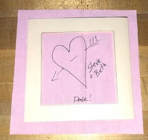 example of writing on fabric with template wedding-1