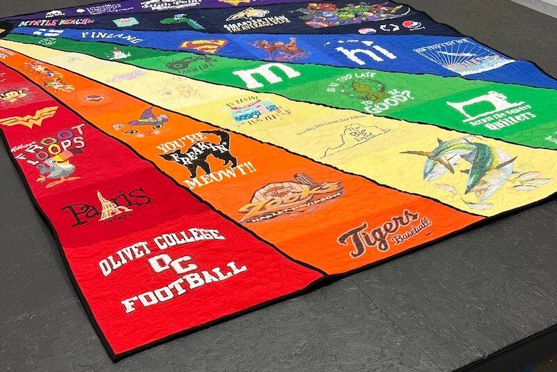 Flare style T-shirt Quilt by Too Cool T-shirt Quilts Part of the Ultra Modern Collection