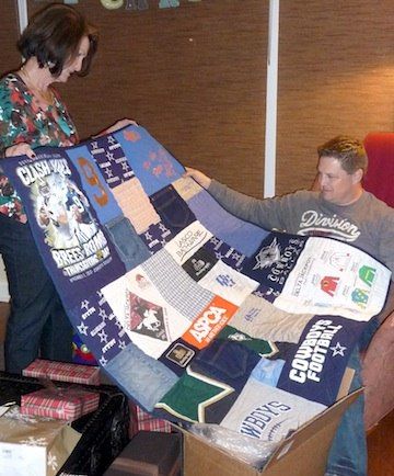 A runner's T-shirt quilt by Too Cool T-shirt Quilts