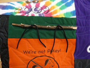 a stick can be used in a Too Cool T-shirt Quilt