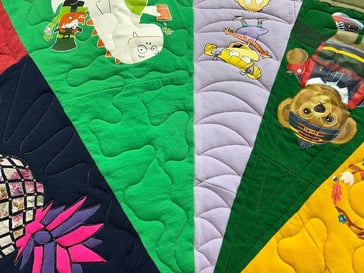 kaleidoscope T-shirt quilt - Ultra Modern Collection by Too Cool T-shirt Quilts