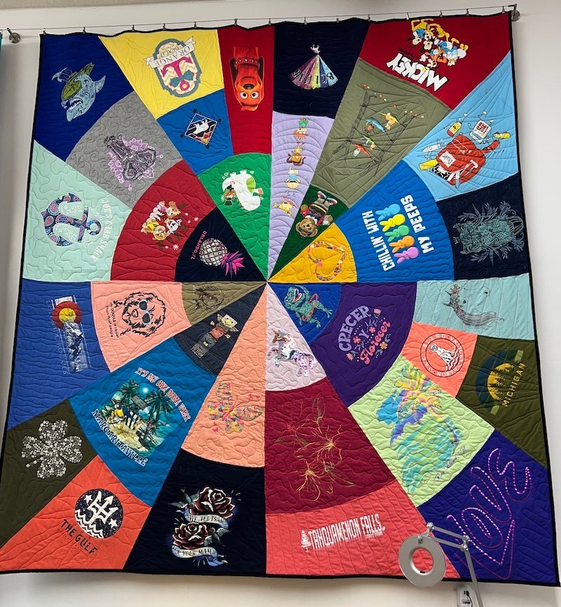kaleidoscope T-shirt quilt - Ultra Modern Collection by Too Cool T-shirt Quilts