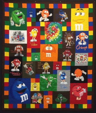 m&m candy T-shirt quilt