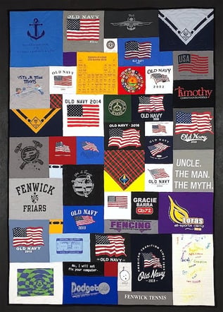 bandanas can be used in a Too Cool T-shirt Quilt